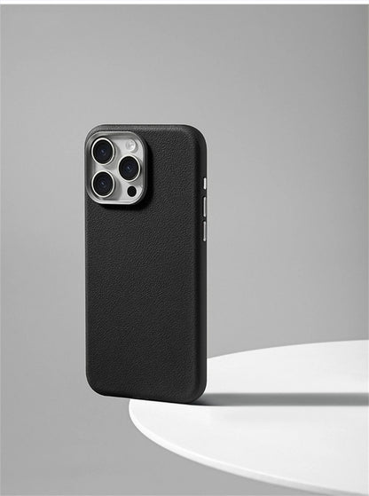 Capa de Couro Luxuosa para iPhone - Magnética/Magsafe e leve