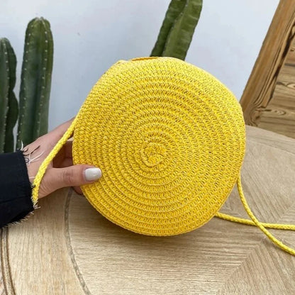 Bolsa de Palha Circular - Minimalista e Estilosa para o verão