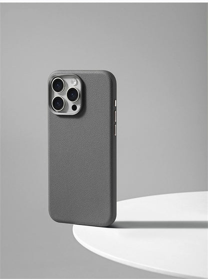 Capa de Couro Luxuosa para iPhone - Magnética/Magsafe e leve