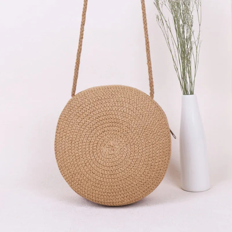 Bolsa de Palha Circular - Minimalista e Estilosa para o verão