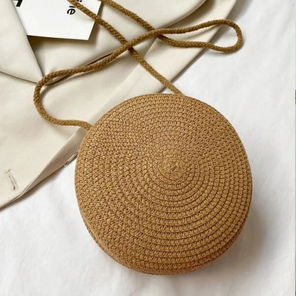 Bolsa de Palha Circular - Minimalista e Estilosa para o verão