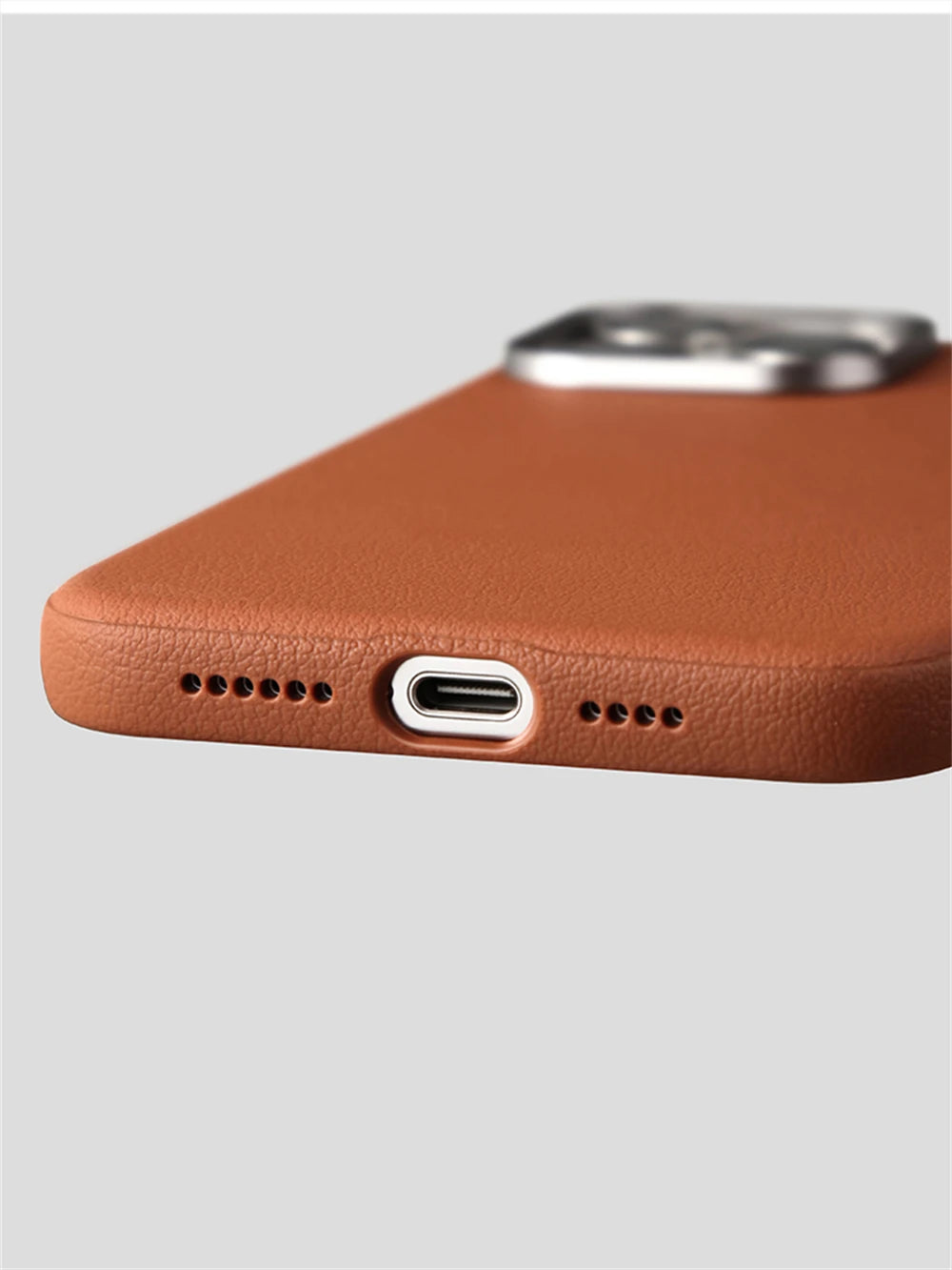 Capa de Couro Luxuosa para iPhone - Magnética/Magsafe e leve