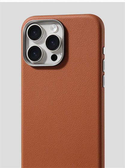 Capa de Couro Luxuosa para iPhone - Magnética/Magsafe e leve