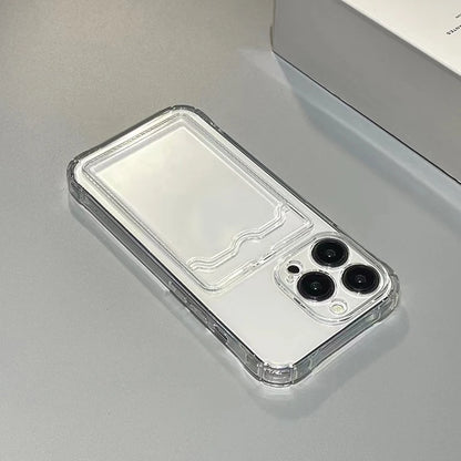 Capa Protetora para iPhone de Silicone anti-shock com porta cartão