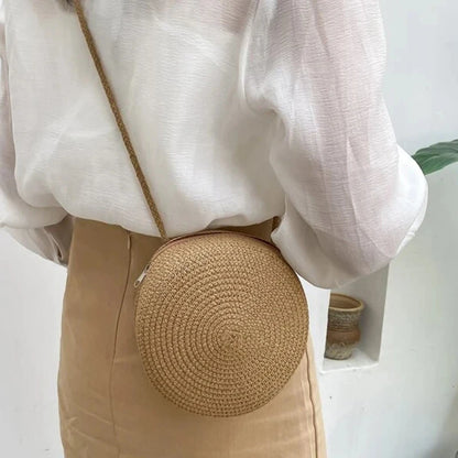 Bolsa de Palha Circular - Minimalista e Estilosa para o verão